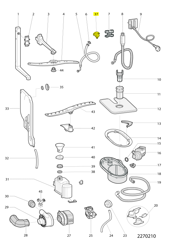 Схема посудомоечной машины hotpoint ariston