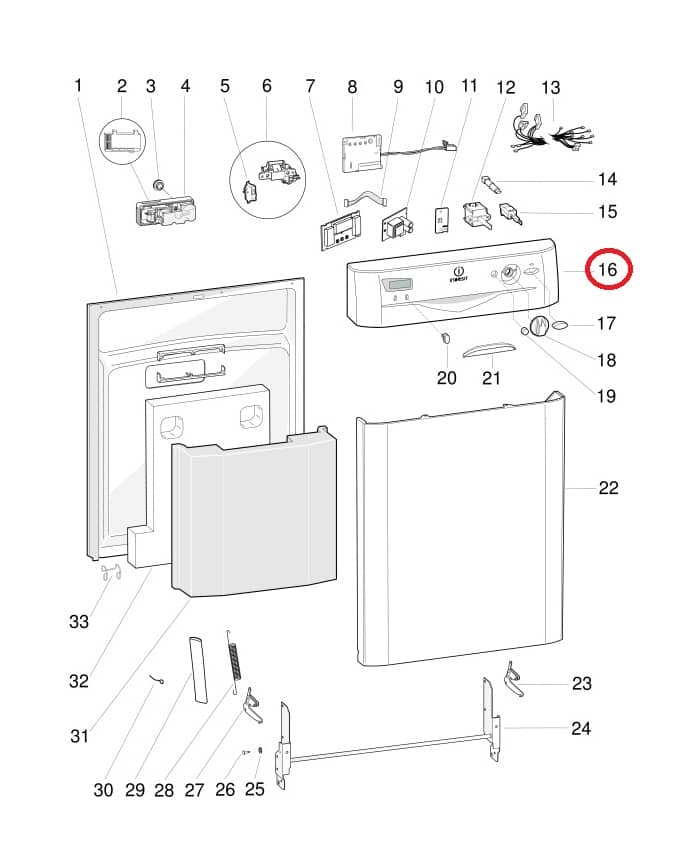 Схема посудомоечной машины hotpoint ariston