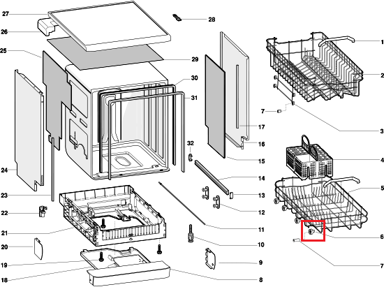 Схема посудомоечной машины hotpoint ariston